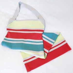 Herve Leger striped halter dress (S). Never worn!